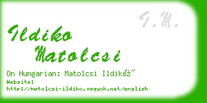 ildiko matolcsi business card